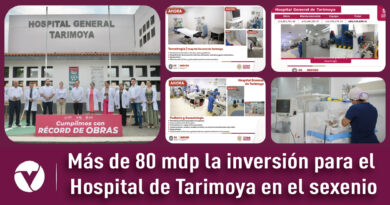 Más de 80 mdp la inversión para el Hospital de Tarimoya en el sexenio